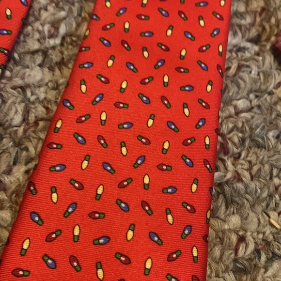 Bundle of Christmas Holiday Bow ties & necktie Bulbs Snowflakes Polka Dots Youth - Picture 2 of 6